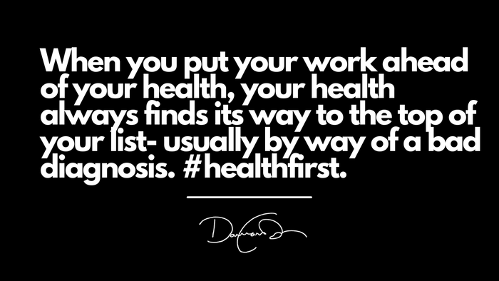 ⭐ When Work Comes Before Health.....