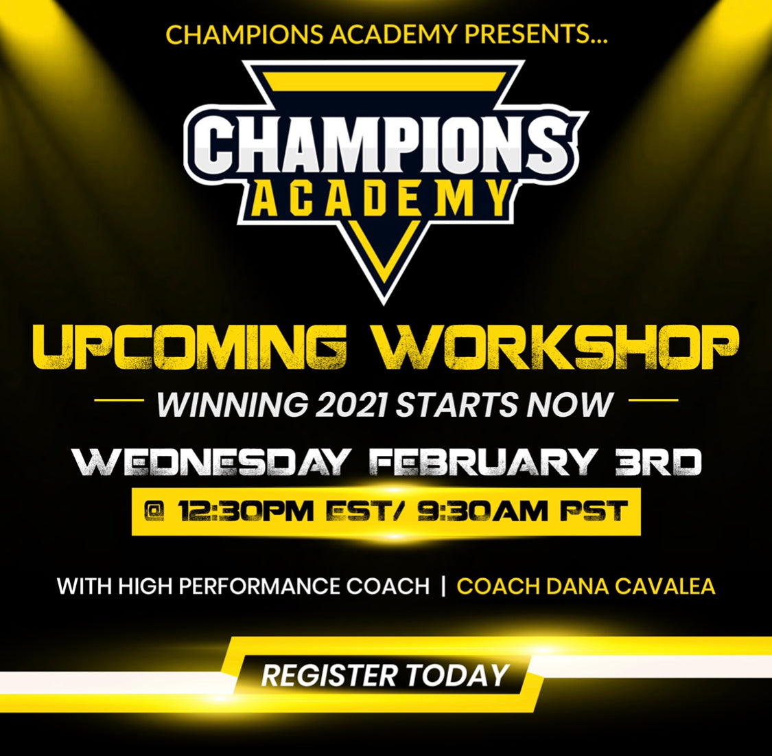 ⭐ JOIN ME! LIVE WORKSHOP TODAY! WINNING 2021 STARTS NOW!