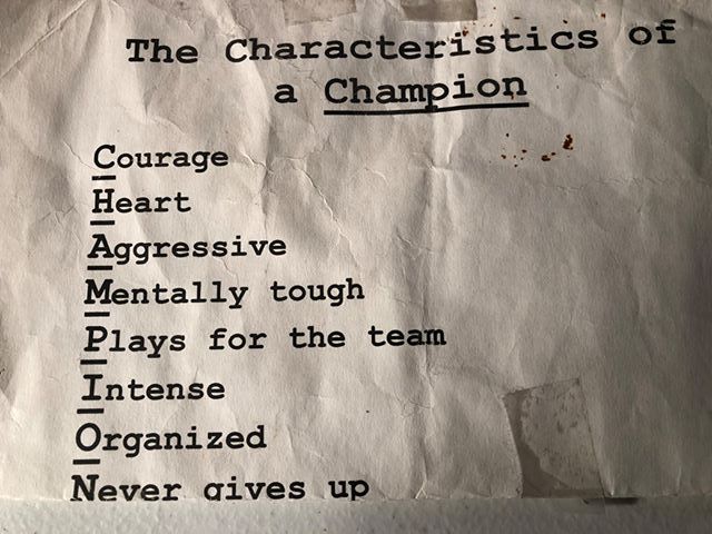 Characteristics of a CHAMPION...